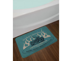 Retro Motorcycle Club Bath Mat