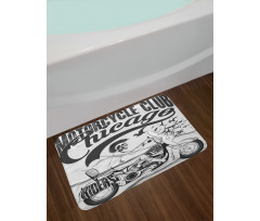 Crazy Skeleton Rider Design Bath Mat