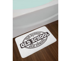 Grunge Retro Look Text Bath Mat