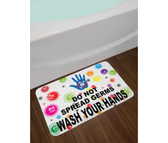 Do Not Spread Germs Bath Mat