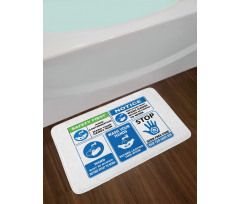 Wash Your Hands Sign Bath Mat