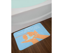 Wash Hands Cartoon Bath Mat