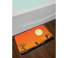 Scary and Bats Bath Mat