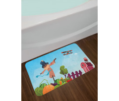 Countryside Cartoon Bath Mat