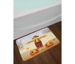 Carved Pumpkin Bath Mat