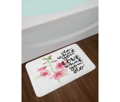 Do What You Love Flowers Bath Mat