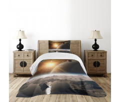 Moons Universe Earth Bedspread Set