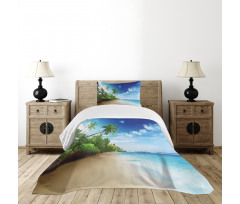 Beach Sunset and Waves Bedspread Set