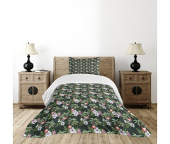 Exotic Flamingo Bouquet Bedspread Set