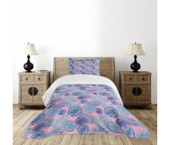 Hawaiian Party Botanical Art Bedspread Set