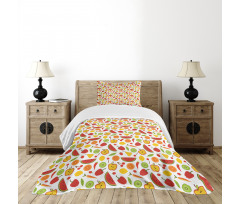 Delicious Pattern in Cartoon Bedspread Set