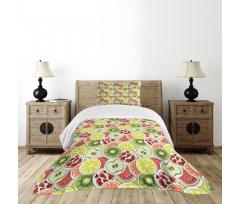 Modern Organic Food Rounds Bedspread Set