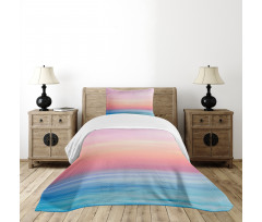 Ombre Sunset Calm Ocean View Bedspread Set