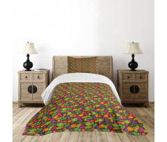 Cartoon Seasonal Food Bedspread Set