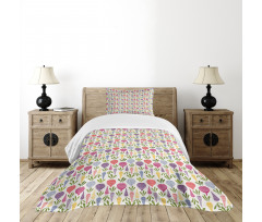 Beetroot and Carrot Arr Bedspread Set