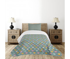 Smiling Cartoon Mice Bedspread Set