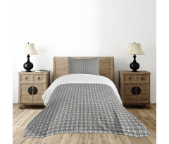 Lines Squares and Rounds Bedspread Set