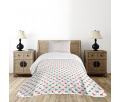 Abstract Colorful Pets Bedspread Set