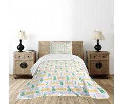 Aloha Colorful Exotic Summer Bedspread Set