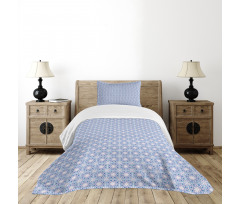 Polygonal Pastel Motif Bedspread Set