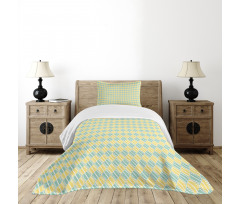 Pastel Geometric Dotted Bedspread Set