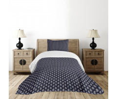 Outline Tulip Flowers Bedspread Set