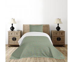 Motif in Circles Symmetry Bedspread Set