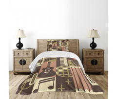 Vintage Instruments Doodle Bedspread Set