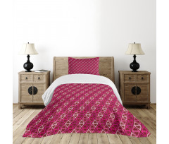 Feminine Sketchy Hearts Bedspread Set