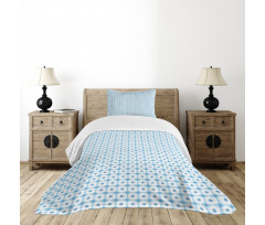 Grunge Hexagons Pattern Bedspread Set