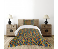 Sunflowers Polka Dots Bedspread Set
