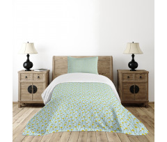 Cartoonish Daffodils Bedspread Set