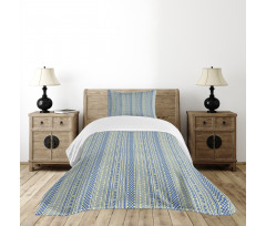 Vertical Chevrons and Strips Bedspread Set