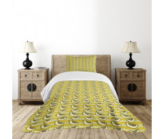 Sliced Piece of Fruit Stripes Bedspread Set