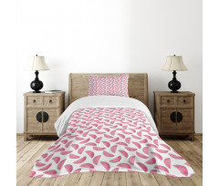 Watermelon Slices Pastel Tone Bedspread Set