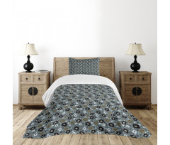 Retro Botanical Elements Bedspread Set