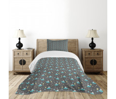 Space Cat Astronauts Bedspread Set