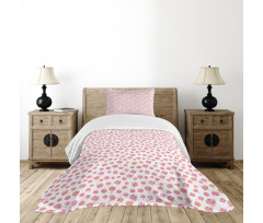 Cartoon Wild Flower Petals Bedspread Set