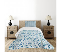 Modern Roses on Polka Dots Bedspread Set