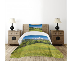 Bavarian Alps Village Bedspread Set