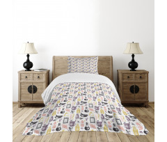 Floral Perfume Ingredients Bedspread Set