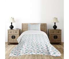 Abstract Raining Modern Sky Bedspread Set