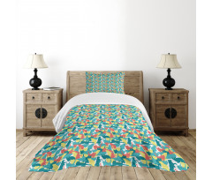 Energetic Kitten Bedspread Set