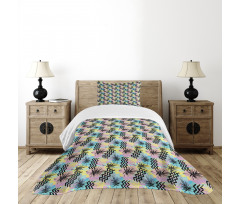 Quirky Vibrant Composition Bedspread Set