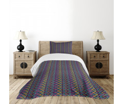 Folkloric Abstract Zigzags Bedspread Set