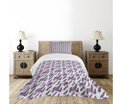 Creative Plume and Splashes Bedspread Set