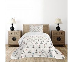 Hearts Sailor Holiday Bedspread Set