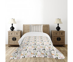 Squirrel Trees Woodland Bedspread Set