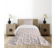 Leopards Pomegranate Palms Bedspread Set