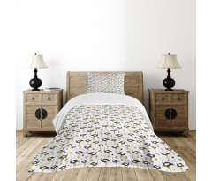 Exotic Birds in Doodle Art Bedspread Set